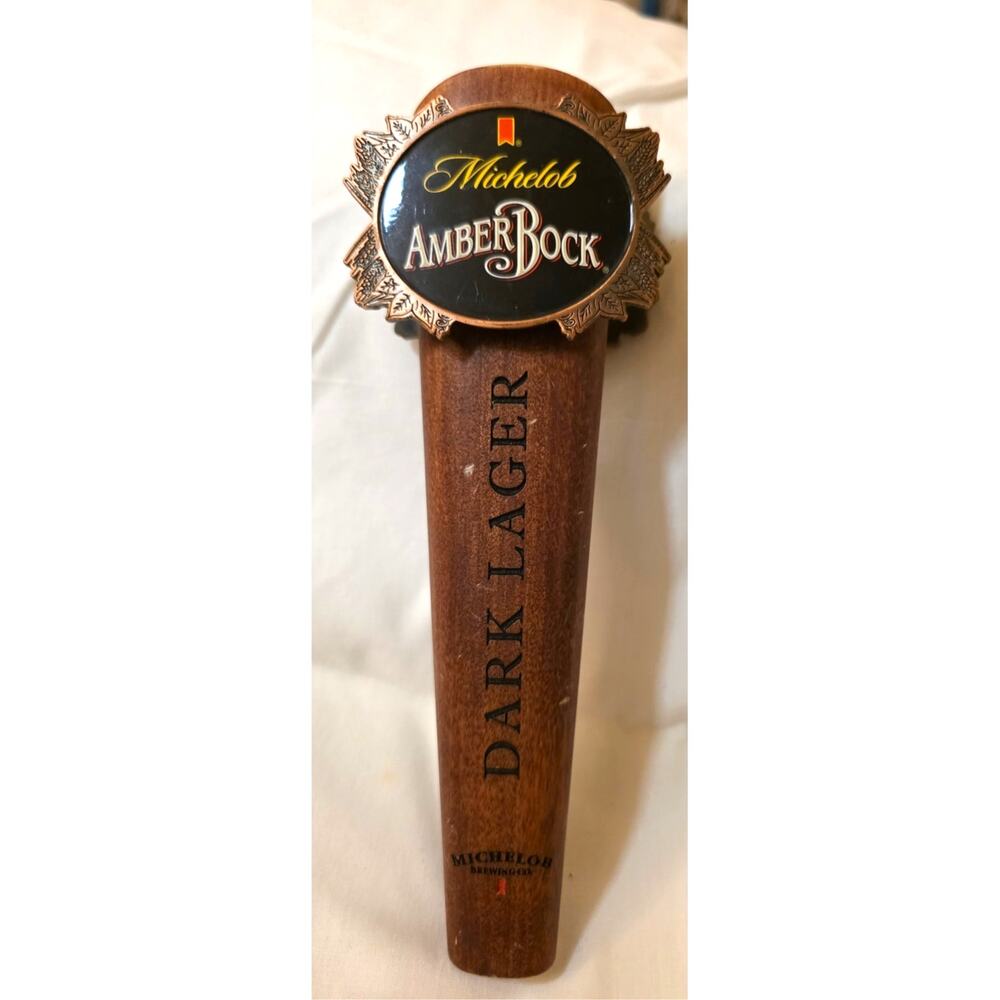 Michelob Amberbock Dark Larger Ribon Logo Beer Tap Handle 8" Tall
